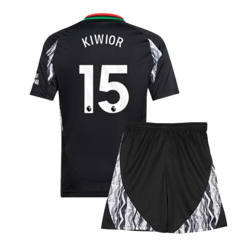 Fotbalové Dres Arsenal Jakub Kiwior #15 Dětské Venkovní 2024-25 Krátký Rukáv (+ trenýrky)